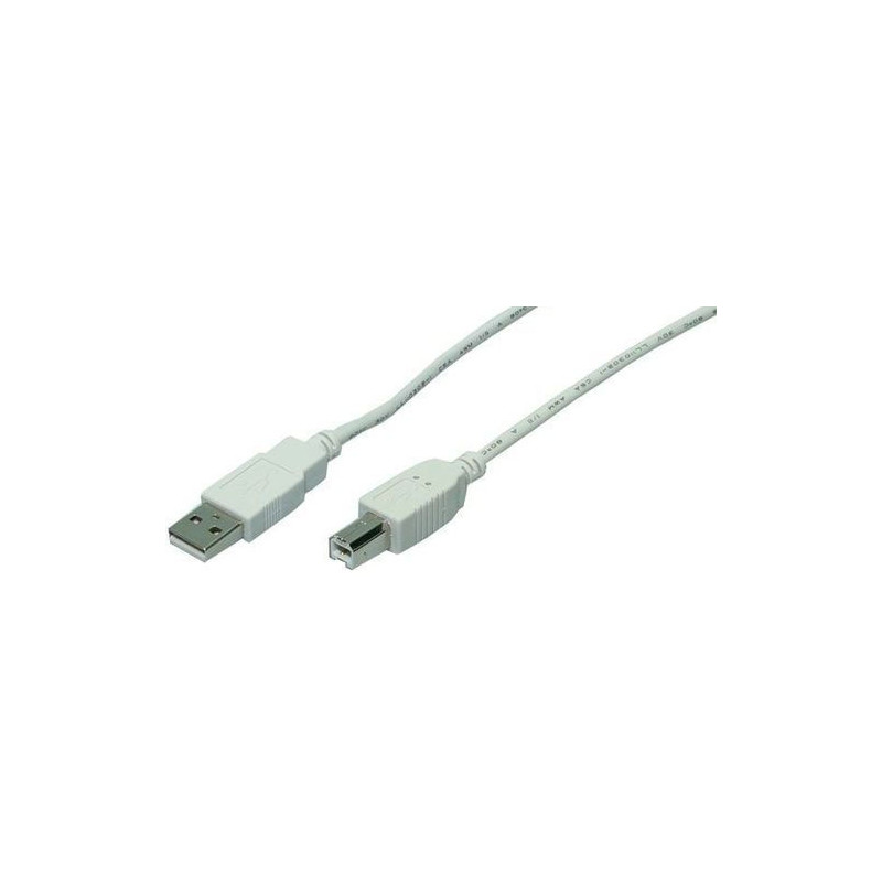 LogiLink 1.8m USB 2.0 USB kabelis 1,8 m USB A USB B 0,48 Gbit/s Pilka