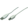 LogiLink 1.8m USB 2.0 USB kabelis 1,8 m USB A USB B 0,48 Gbit/s Pilka