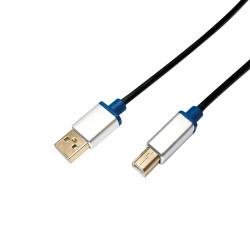 LogiLink 2m, USB2.0-A/USB2.0-B USB kabelis USB A USB B 0,48 Gbit/s Juoda