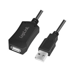 LogiLink UA0001A kabelių lizdinio / kištukinio jungčių tipo keitiklis USB Type-A Juoda
