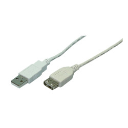 LogiLink CU0010 USB kabelis USB 2.0 2 m USB A 0,48 Gbit/s 2,5 W Juoda