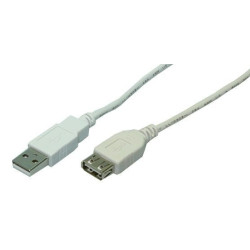 LogiLink 3m USB 2.0 USB kabelis USB A 0,48 Gbit/s Pilka
