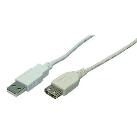 LogiLink 3m USB 2.0 USB kabelis USB A 0,48 Gbit/s Pilka