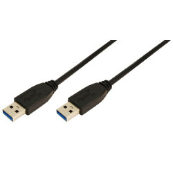 LogiLink CU0038 USB kabelis USB 3.2 Gen 1 (3.1 Gen 1) 1 m USB A Juoda