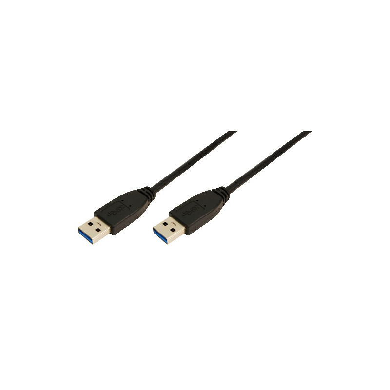 LogiLink CU0038 USB kabelis USB 3.2 Gen 1 (3.1 Gen 1) 1 m USB A Juoda