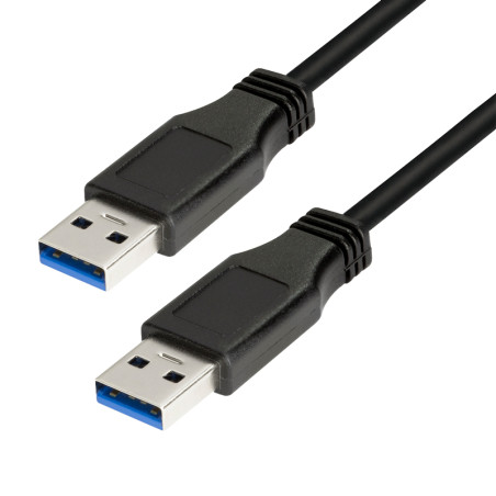 LogiLink CU0039 USB kabelis USB 3.2 Gen 1 (3.1 Gen 1) 2 m USB A 5 Gbit/s 4,5 W Juoda