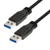 LogiLink CU0039 USB kabelis USB 3.2 Gen 1 (3.1 Gen 1) 2 m USB A 5 Gbit/s 4,5 W Juoda