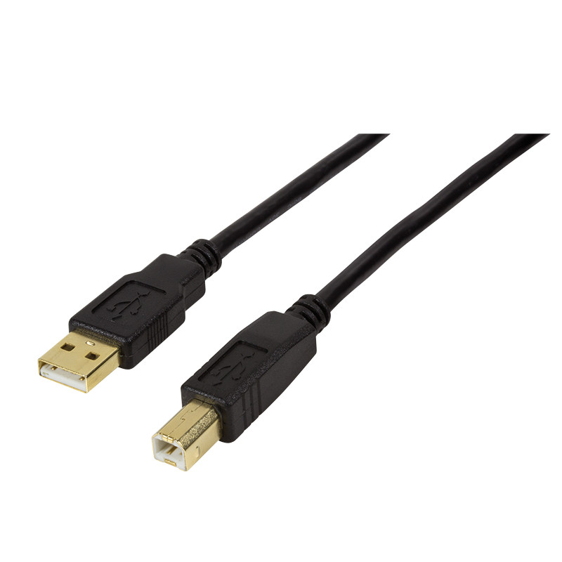 LogiLink UA0264 USB kabelis USB 2.0 10 m USB A USB B 0,48 Gbit/s Juoda