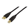LogiLink UA0264 USB kabelis USB 2.0 10 m USB A USB B 0,48 Gbit/s Juoda