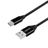 LogiLink CU0140 USB kabelis USB 2.0 1 m USB C USB A 0,48 Gbit/s Juoda