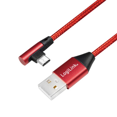 LogiLink CU0146 USB kabelis USB 2.0 1 m USB A USB C Raudona