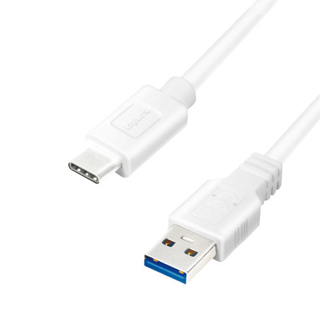 LogiLink CU0176 USB kabelis USB 3.2 Gen 1 (3.1 Gen 1) 2 m USB A USB C Balta