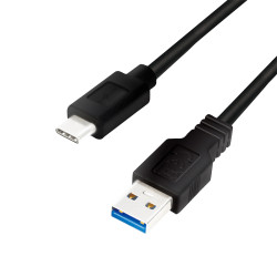 LogiLink CU0169 USB kabelis USB 3.2 Gen 1 (3.1 Gen 1) 1,5 m USB C USB A 5 Gbit/s Juoda