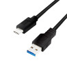 LogiLink CU0169 USB kabelis USB 3.2 Gen 1 (3.1 Gen 1) 1,5 m USB C USB A 5 Gbit/s Juoda