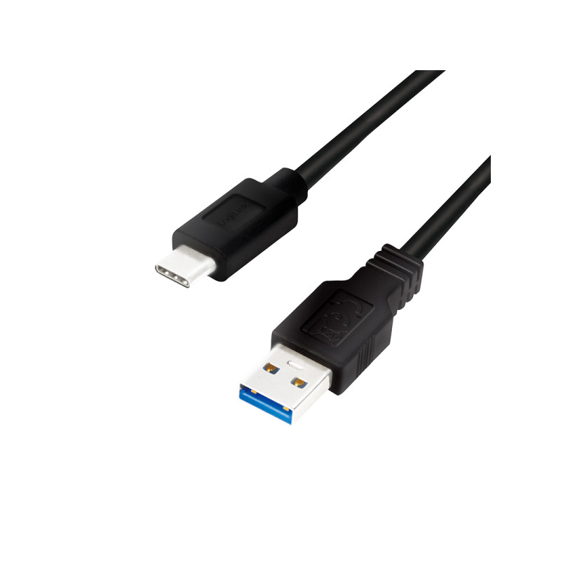 LogiLink CU0170 USB kabelis USB 3.2 Gen 1 (3.1 Gen 1) 2 m USB A USB C 5 Gbit/s Juoda