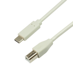 LogiLink CU0160 USB kabelis USB 2.0 1 m USB C USB B 0,48 Gbit/s Balta
