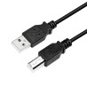 LogiLink CU0007B USB kabelis USB 2.0 2 m USB A USB B 0,48 Gbit/s Juoda