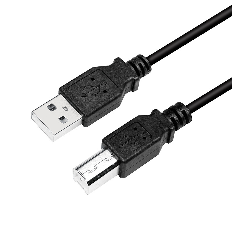 LogiLink CU0008B USB kabelis USB 2.0 3 m USB A USB B 0,48 Gbit/s Juoda