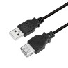 LogiLink CU0011B USB kabelis USB 2.0 3 m USB A 0,48 Gbit/s Juoda