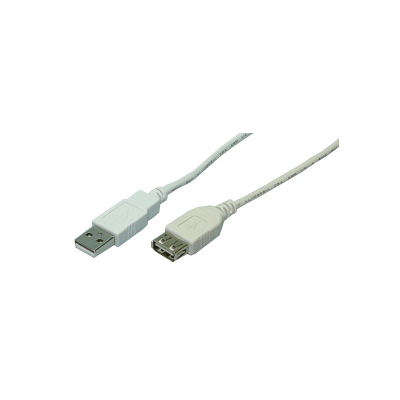 LogiLink USB 2.0 5m USB kabelis 0,5 m USB A 0,48 Gbit/s Pilka