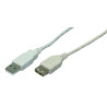 LogiLink USB 2.0 5m USB kabelis 0,5 m USB A 0,48 Gbit/s Pilka