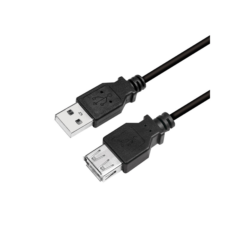 LogiLink CU0012B USB kabelis USB 2.0 5 m USB A 0,48 Gbit/s Juoda