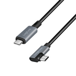 LogiLink CU0183 USB kabelis USB 2.0 2 m USB C 0,48 Gbit/s 100 W Juoda, Sidabras