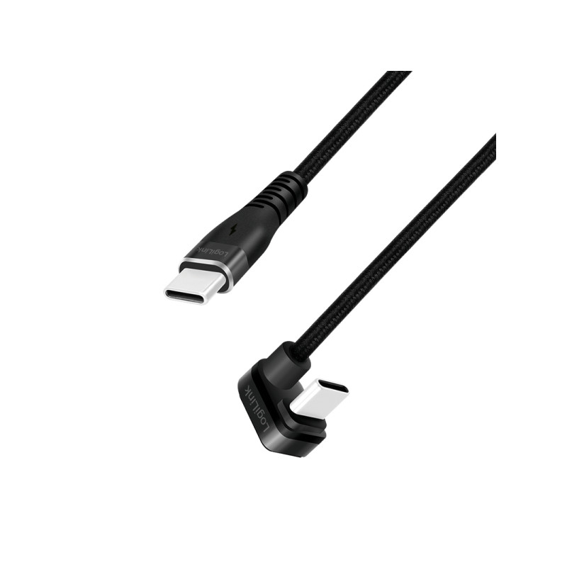 LogiLink CU0190 USB kabelis USB 2.0 1 m USB C 0,48 Gbit/s 60 W Juoda
