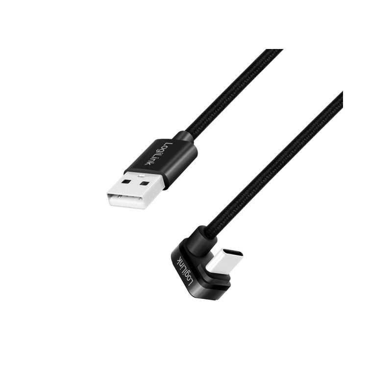 LogiLink CU0193 USB kabelis USB 2.0 2 m USB C USB A 0,48 Gbit/s 60 W Juoda