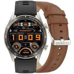 Smartwatch Gravity with 2 Straps GT10-8 / silver