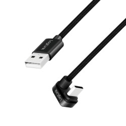 LogiLink CU0195 USB kabelis USB 2.0 3 m USB A USB C 0,48 Gbit/s 60 W Juoda