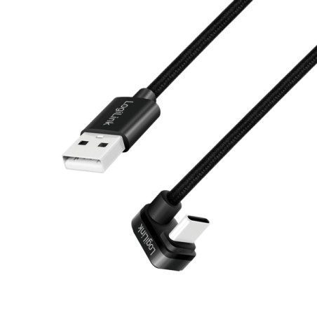 LogiLink CU0195 USB kabelis USB 2.0 3 m USB A USB C 0,48 Gbit/s 60 W Juoda