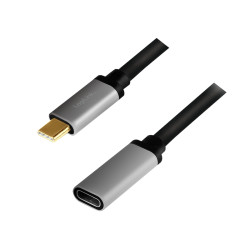 LogiLink CUA0105 USB kabelis USB 3.2 Gen 2 (3.1 Gen 2) 0,5 m USB C 10 Gbit/s Juoda, Pilka