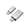 LogiLink AU0040 kabelių lizdinio / kištukinio jungčių tipo keitiklis USB 3.1 C USB 3.0 A, Micro USB 2.0 Aliuminis