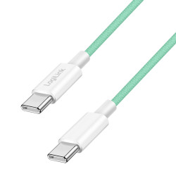 LogiLink CU0348 USB kabelis USB 2.0 1,5 m USB C 0,48 Gbit/s 60 W Žalia