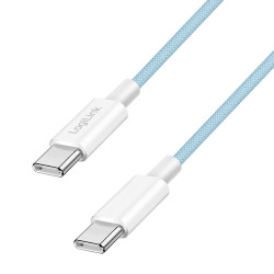 LogiLink CU0349 USB kabelis USB 2.0 0,5 m USB C 0,48 Gbit/s 60 W Mėlyna