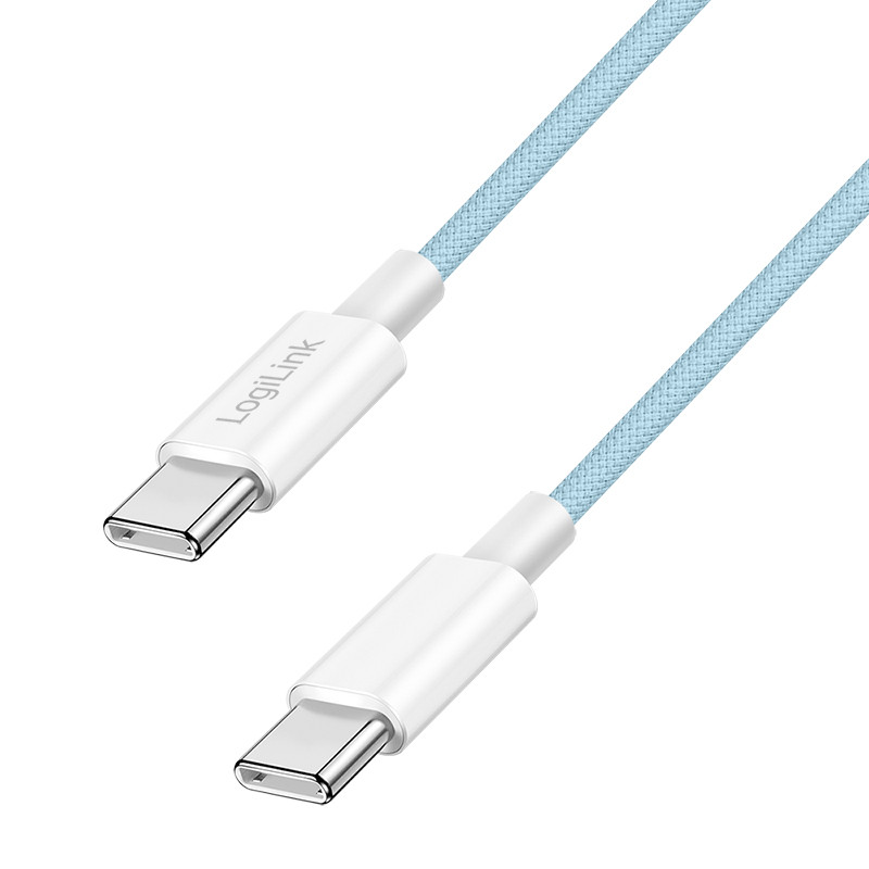 LogiLink CU0349 USB kabelis USB 2.0 0,5 m USB C 0,48 Gbit/s 60 W Mėlyna
