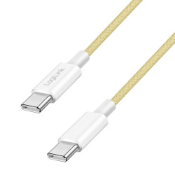 LogiLink CU0349 USB kabelis USB 2.0 1 m USB C 0,48 Gbit/s 60 W Geltona