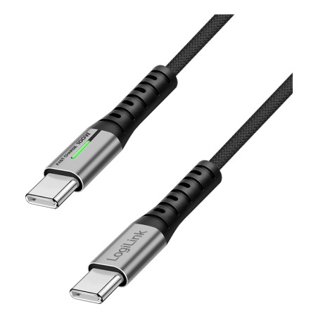 LogiLink CU0433 USB kabelis USB 3.2 Gen 2x2 1,5 m USB C 20 Gbit/s 100 W Juoda