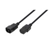 LogiLink CP091 maitinimo kabelis Juoda 1,8 m C14 šakotuvas C13 šakotuvas