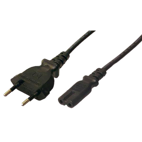 LogiLink CP092 maitinimo kabelis Juoda 1,8 m C tipo maitinimo kištukas C8 šakotuvas