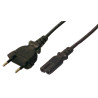 LogiLink CP092 maitinimo kabelis Juoda 1,8 m C tipo maitinimo kištukas C8 šakotuvas