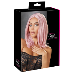 You2Toys Bob Style Wig Adjustable Pink 30cm Polyester