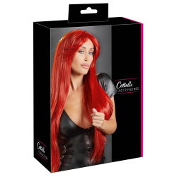 Cottelli Collection Long Straight Red Adjustable Fringe Wig 80cm