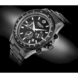 Giewont Men's Chronograph Sapphire Watch GW3520-B1 / black