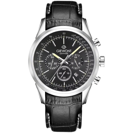 Giewont Chronograph Sapphire Men’s Watch / silver/black