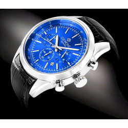 Giewont Men's Chronograph Sapphire Watch / Silver-Blue
