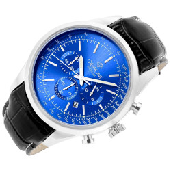 Giewont Men's Chronograph Sapphire Watch / Silver-Blue