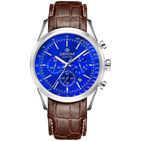 Giewont Chronograph Sapphire Men’s Watch / silver blue