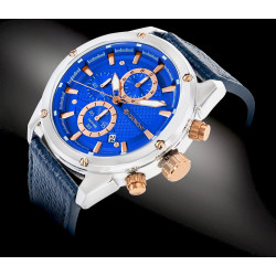Giewont Chronograph Sapphire Men’s Watch / silver-blue